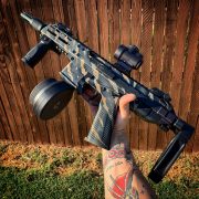 B&T Ghm9 with drum and tiger stripe cerakote