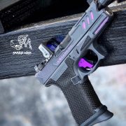 Glock 19 - G19 with stippling, cerakote, RMR cut, frame modifications. best custom gun shop